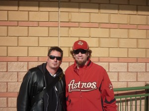 Chuck and some random dude in Astros gear